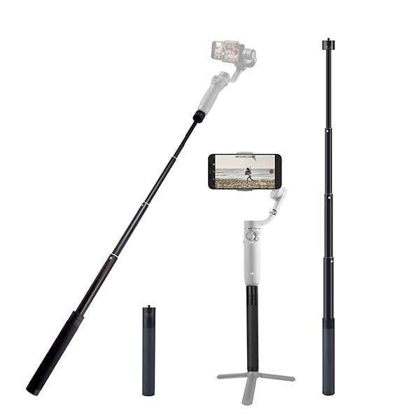 Ruittos 29in Extension Rod for Gimbal: Compatible Selfie Stick for DJI OM 5/4, Osmo Mobile, Feiyu, Zhiyun & GoPro - Perfect for Action Shots!