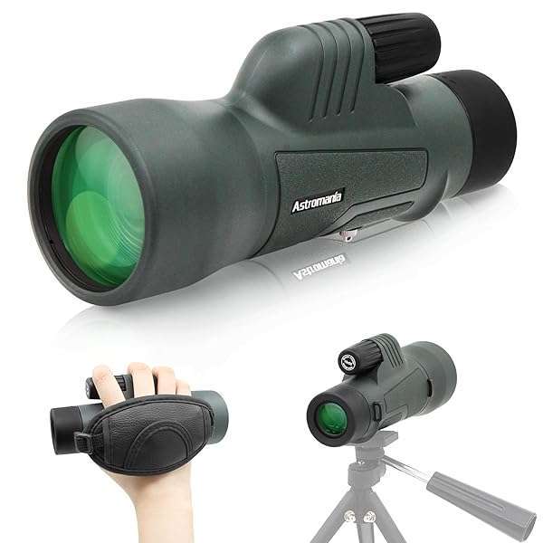 Astromania Astromania 10X50 BAK4 Monoculars: Waterproof, Compact, High Power for Bird Watching & Travel Gifts