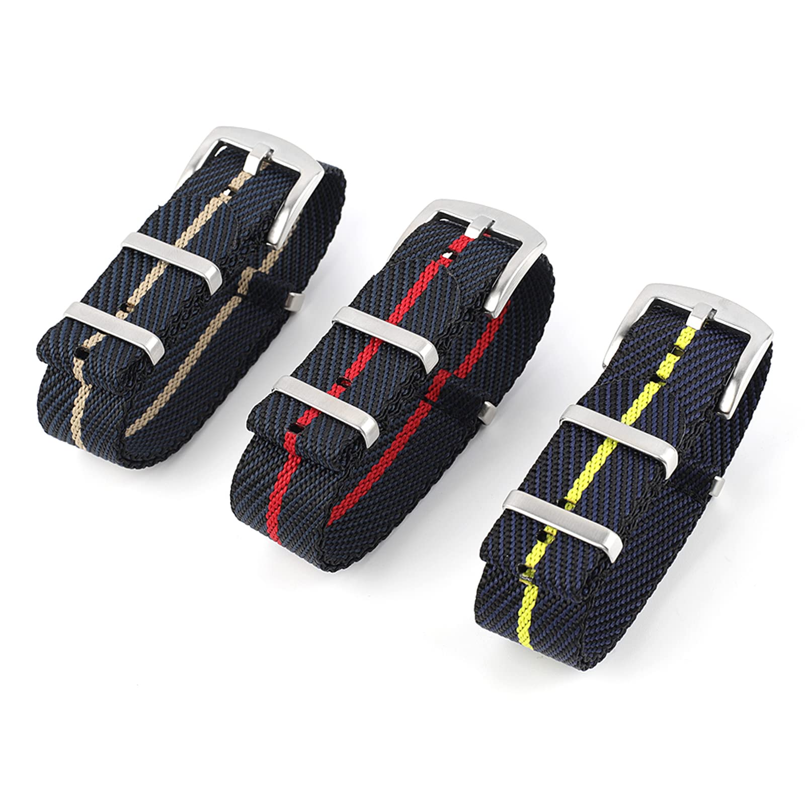 WOUKUP Premium Weave Nylon Watch Band Replacement Military Straps for Men 20mm 22mm - View 3 of 6