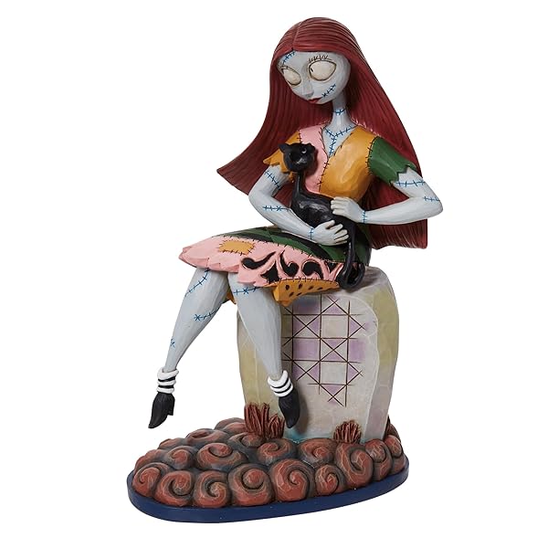 Enesco Enesco Jim Shore Disney Nightmare Before Christmas Sally & Cat Figurine - 8 Inch Multicolor Collectible