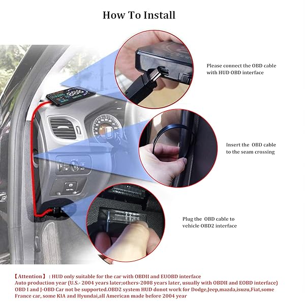 wiiyii Revolutionary Car HUD P8: OBDII & GPS Dual System for A-Pillar Installation - View 9 of 11
