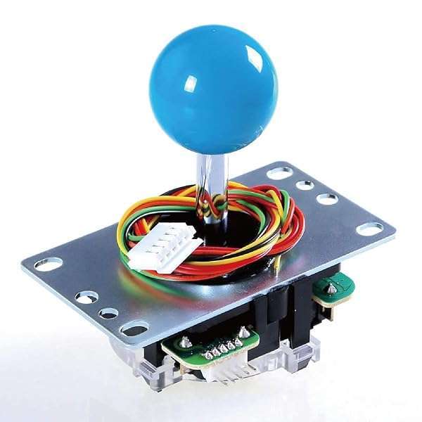 SANWA Buy SANWA JLF-TP-8YT Joystick Blue - Adjustable 4 & 8 Way for Arcade Machines & Catz Mad SF4 Tournament
