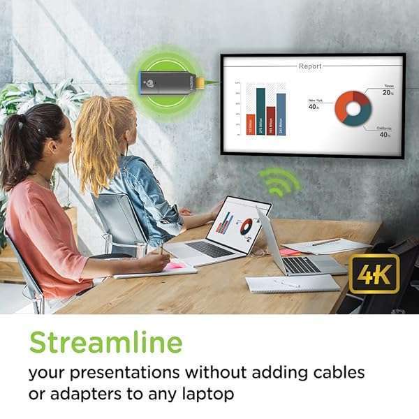 IOGEAR IOGEAR Mini Wireless 4K HDMI Adapter - Low Latency Screen Sharing for Phone, Tablet & PC - 30ft Range, WPA-2 Security - View 6 of 8