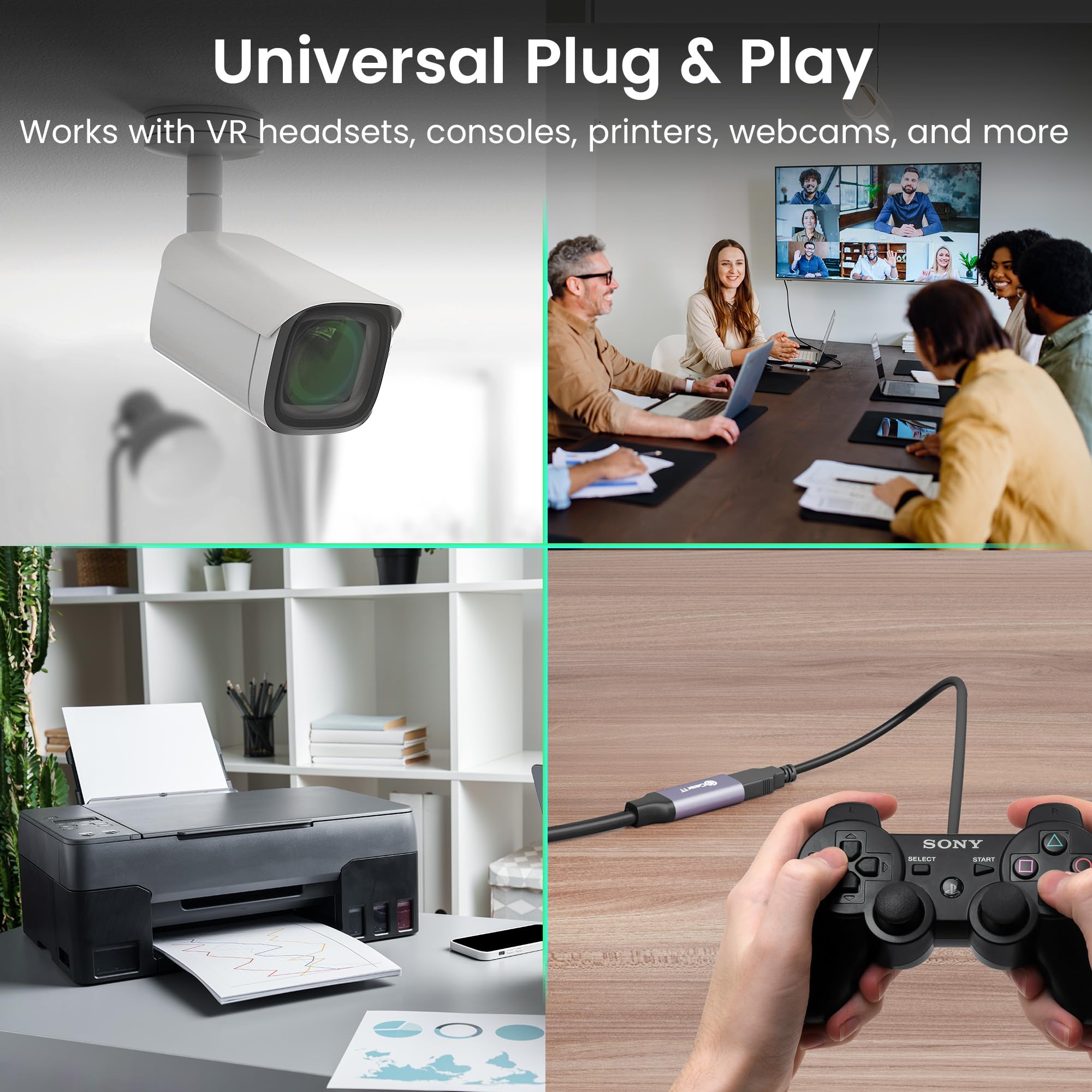 GEARit 20 Feet USB 3.0 Active Extension Cable A Male to A Female Repeater for Oculus Rift Xbox 360 PlayStation Printer Webcam - View 8 of 8