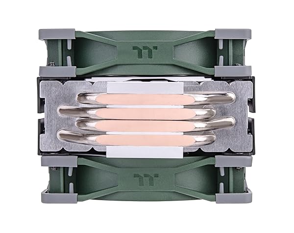 Thermaltake Thermaltake TOUGHAIR 510 CPU Cooler: 180W TDP, Dual 120mm Fans, Intel/AMD Compatible - Racing Green - View 7 of 9