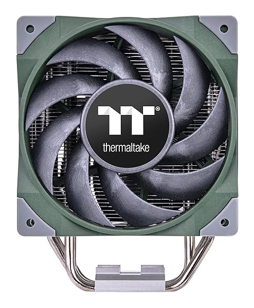 Thermaltake Thermaltake TOUGHAIR 510 CPU Cooler: 180W TDP, Dual 120mm Fans, Intel/AMD Compatible - Racing Green - View 3 of 9