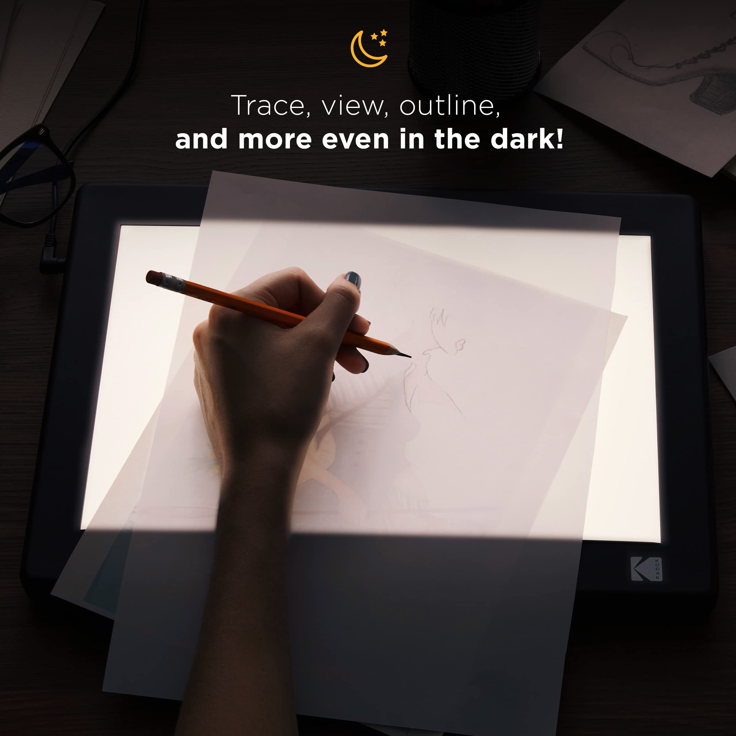 KODAK KODAK LED Light Box 8x6 for Negatives Slides Films Illuminated Board for Viewing Scanning Photos Tattoo Drawing Artist Sketching Stenciling - View 6 of 7