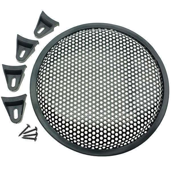 2 Pack 8 Inch Metal Mesh Speaker Grills - Protective Covers for Home & Car Audio with Mounting Screws