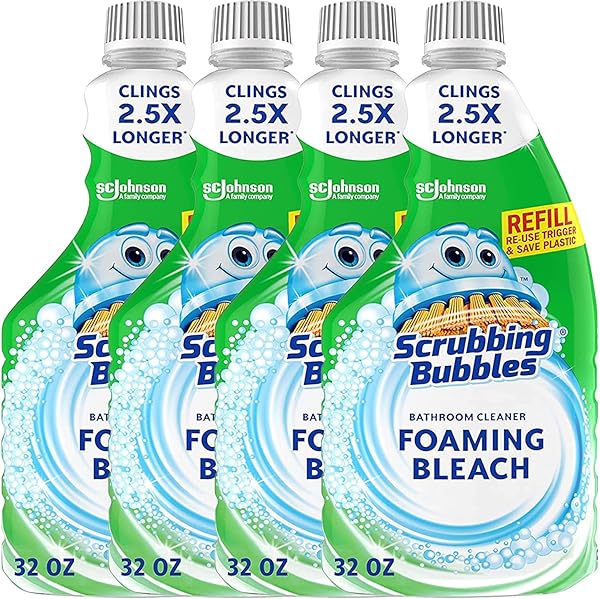 Scrubbing Bubbles Powerful Bathroom Cleaner Foam 32oz - Deep Clean & Fresh Scent for Sparkling Results