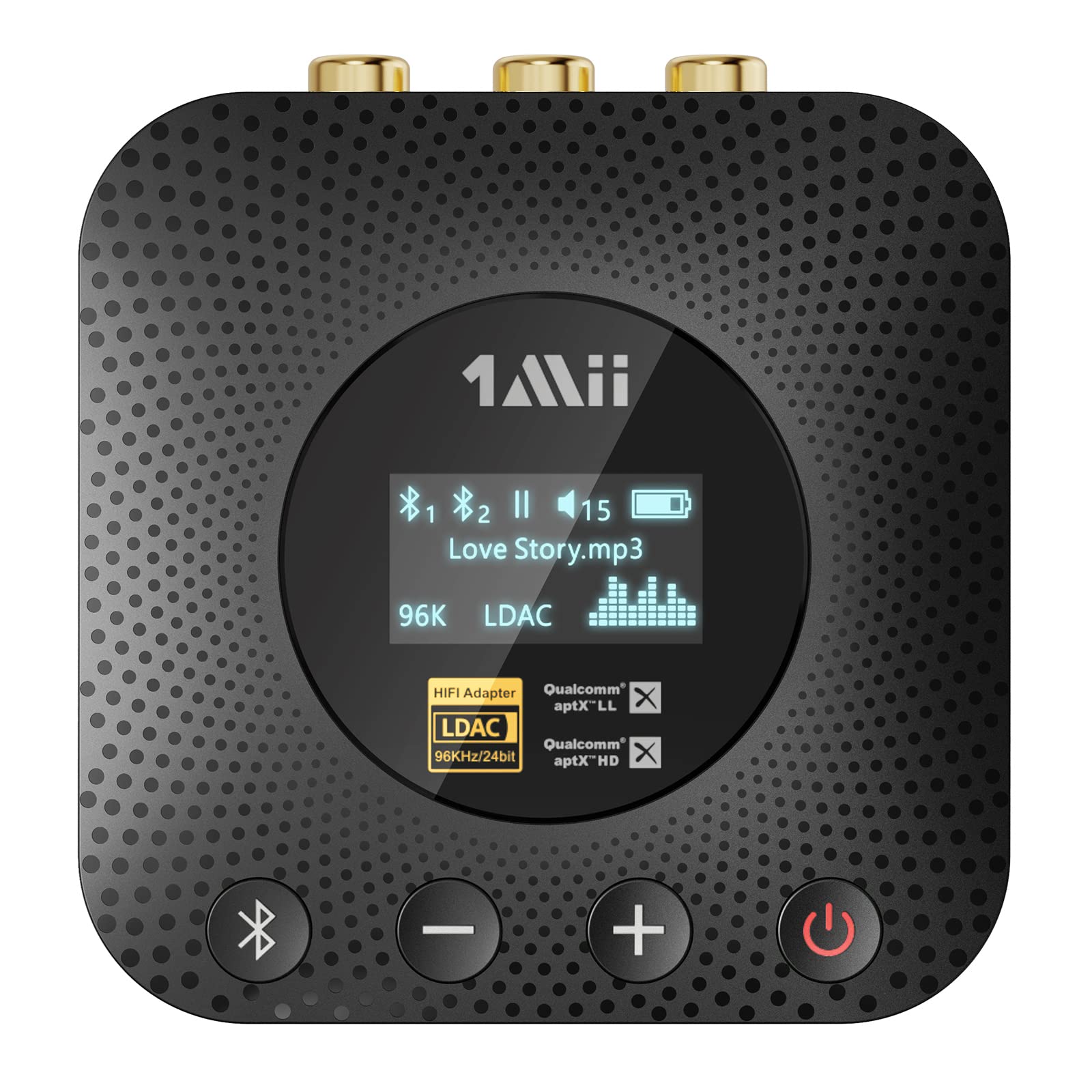 1Mii 1Mii B06HD+ Hi-Res Bluetooth 5.1 Music Receiver: Audiophile DAC, LDAC, aptX HD, OLED Display for Home Stereo