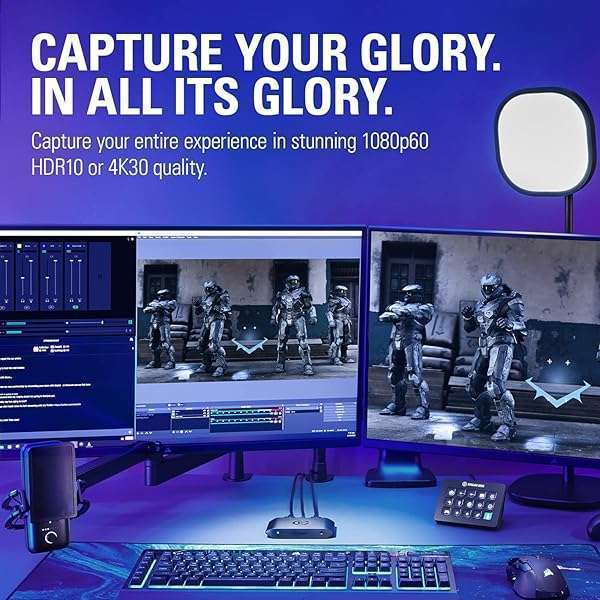 Elgato Elgato HD60 X: Stream & Record 1080p60 HDR10/4K30 with Ultra-Low Latency on PS5, Xbox & PC - View 7 of 11