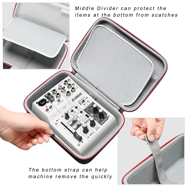 RLSOCO RLSOCO Black Case for Yamaha MG06X MG06 AG06 AG06mk2 AG03 AG03mk2 Channel Mixer - View 6 of 8