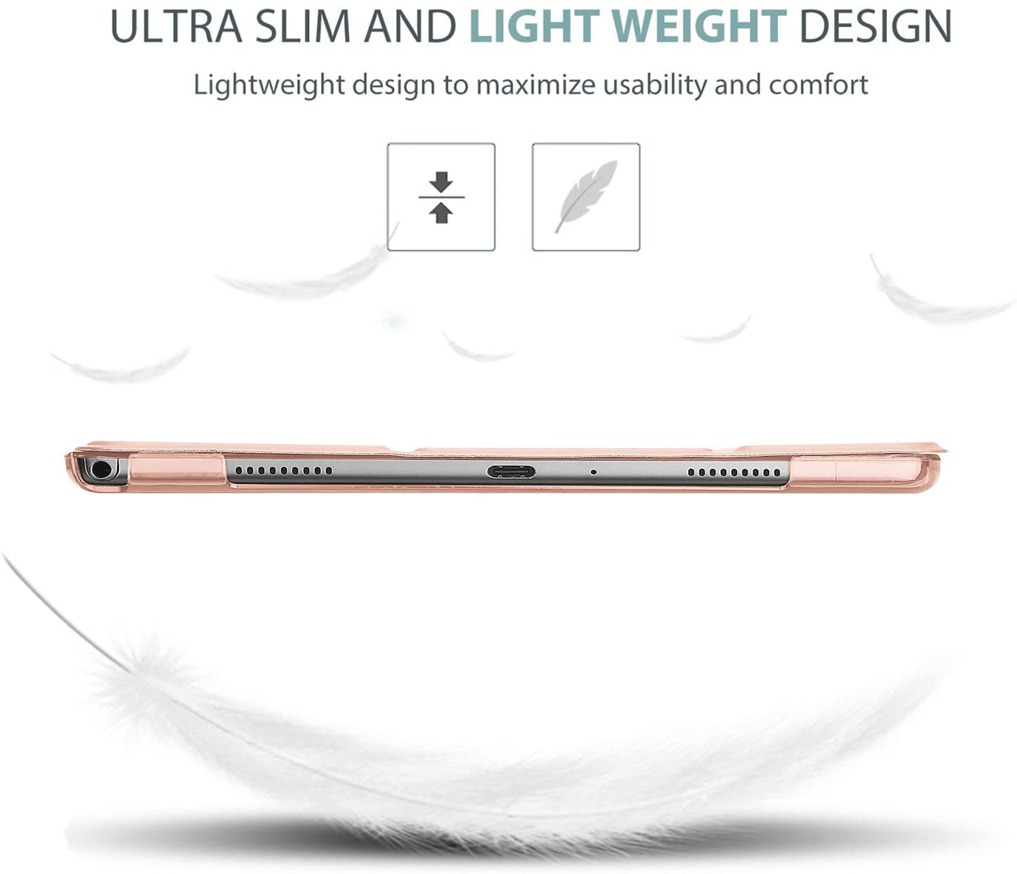 ProCase ProCase Smart Case for Galaxy Tab A8 10.5 Slim Hard Back Cover Protective Stand 2022 Model Rose Gold - View 3 of 8