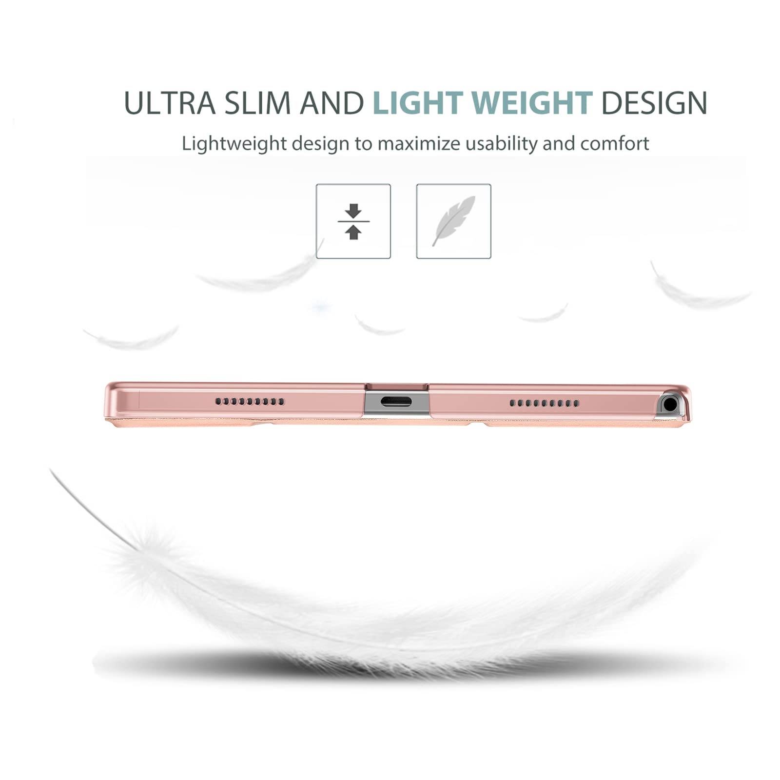 ProCase ProCase Smart Case for Galaxy Tab A8 10.5 Slim Hard Back Cover Protective Stand 2022 Model Rose Gold - View 5 of 8