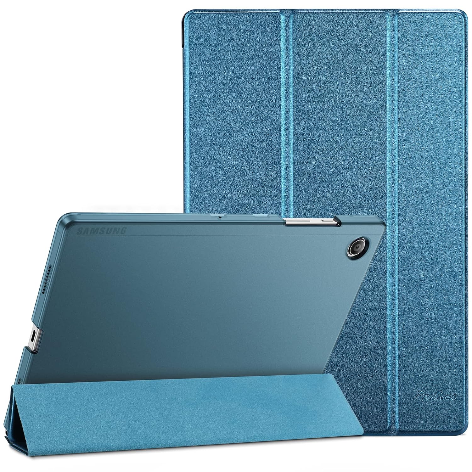 ProCase Smart Case for Galaxy Tab A8 10.5 Slim Stand Hard Back Shell Protective Cover Teal 2022 SM-X200 X205 X207
