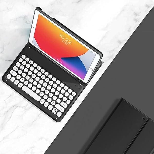 QIYIBOCASE QIYIBOCASE Galaxy Tab S6 Lite Keyboard Case with S Pen Holder Magnetic Detachable Round Keys for SM-P620 P625 P613 P619 P615 P610 Black