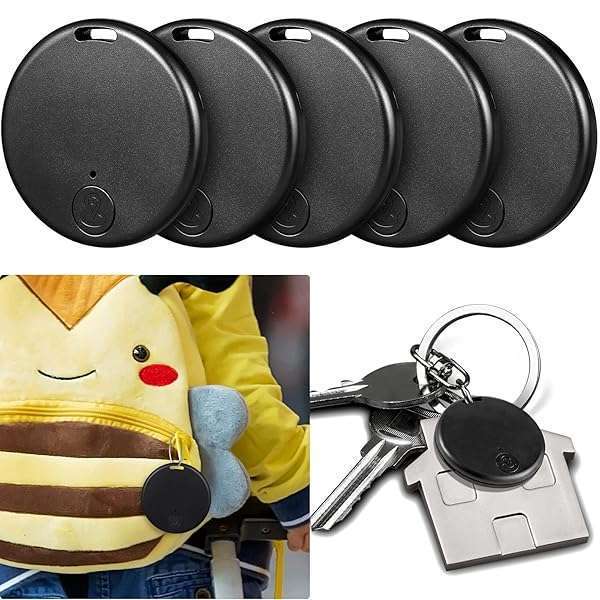 Konohan Konohan 5-Pack GPS Tracker: Smart Key Finder for Pets, Wallets & Luggage - Anti-Loss Device with Alarm Reminder