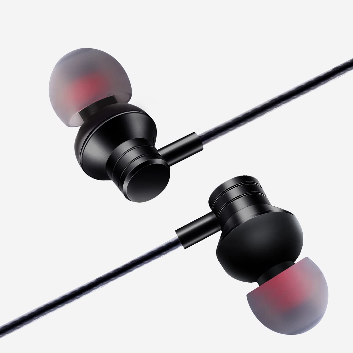 Empsun Empsun Wired Earbuds Headphones with Microphone Stereo Bass Noise Isolation Compatible with Smartphones Tablets iPod iPad MP3 Player Black - View 5 of 7