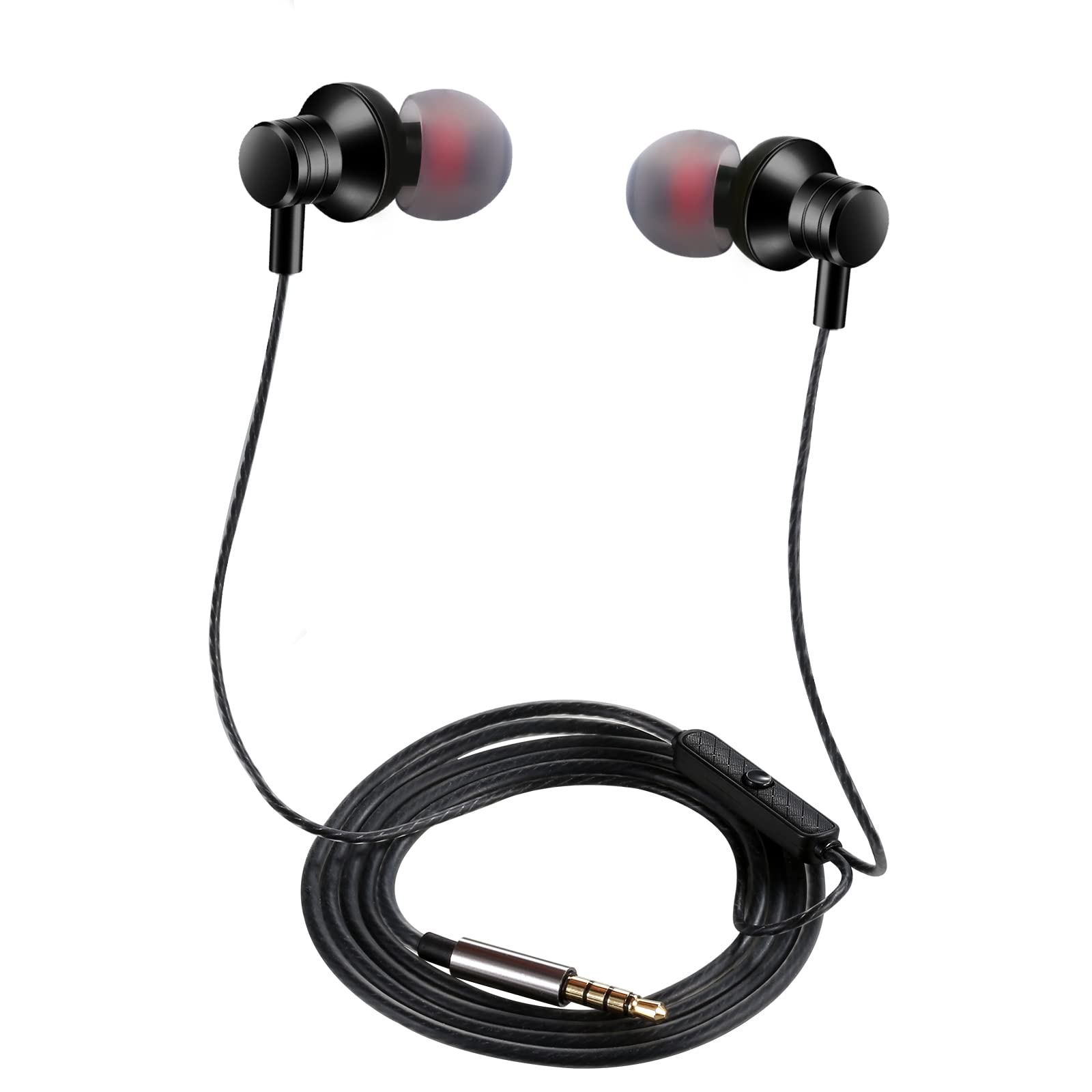 Empsun Empsun Wired Earbuds Headphones with Microphone Stereo Bass Noise Isolation Compatible with Smartphones Tablets iPod iPad MP3 Player Black