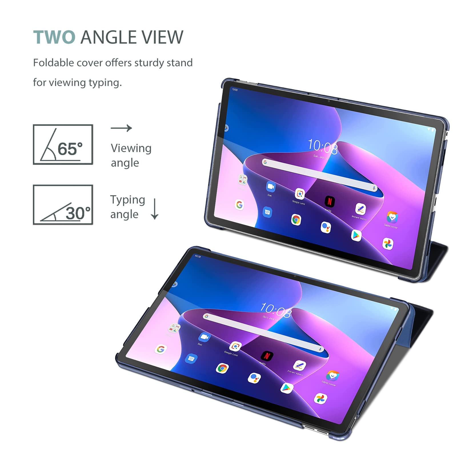 ProCase ProCase Slim Stand Hard Back Shell Case for Lenovo Tab M10 Plus 10.6 Inch 2022 Model Navy Protective Smart Cover - View 5 of 8