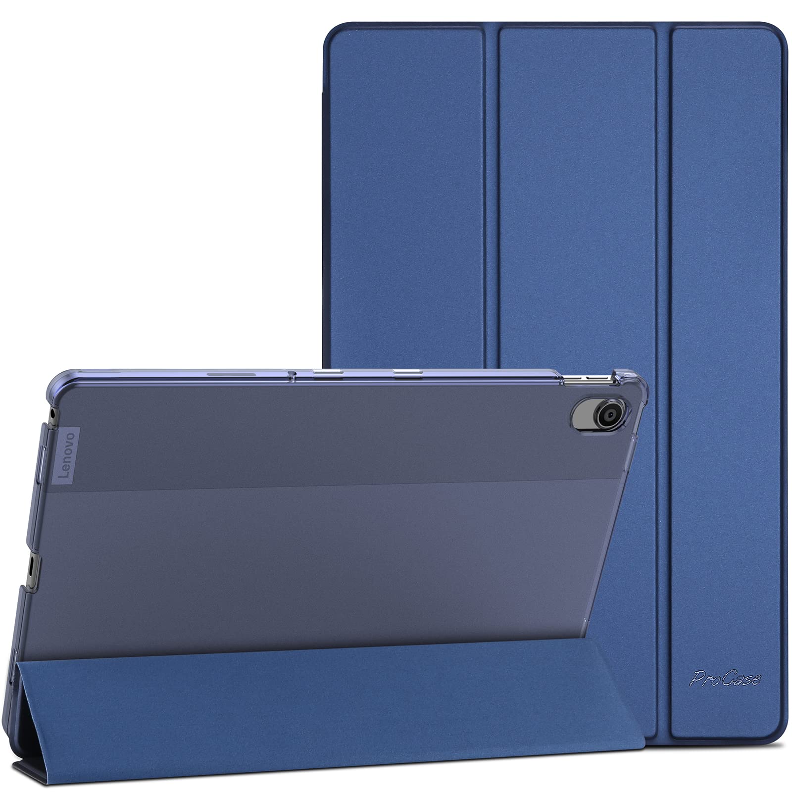 ProCase Slim Stand Hard Back Shell Case for Lenovo Tab M10 Plus 10.6 Inch 2022 Model Navy Protective Smart Cover