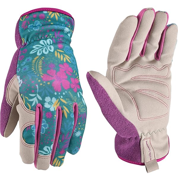 Wells Lamont Shop Wells Lamont Women's Botanical Print Slip-On Work & Gardening Gloves - High Dexterity, Medium Size (7753M)