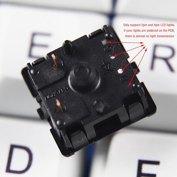 Mechkeeb Gateron Oil King V2 55g Linear Pre Lubed Mechanical Keyboard Switches 110 PCS Custom Switches for Fast Performance - View 9 of 11