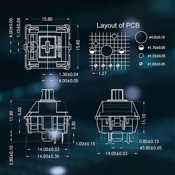 Mechkeeb Gateron Oil King V2 55g Linear Pre Lubed Mechanical Keyboard Switches 110 PCS Custom Switches for Fast Performance - View 10 of 11