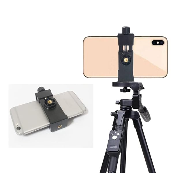 Taoke 360 Degree Rotating Adjustable Phone Clip and Camera Tripod Mount with 1/4 Inch Screw for Stable Photography - View 7 of 7