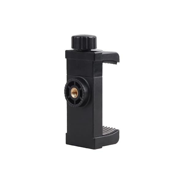 Taoke 360 Degree Rotating Adjustable Phone Clip and Camera Tripod Mount with 1/4 Inch Screw for Stable Photography - View 2 of 7