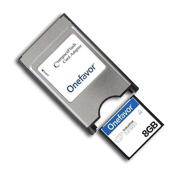 onefavor Compact Flash Cards 128MB to 8GB for CNC IPC Machines | PCMCIA Adapter Included