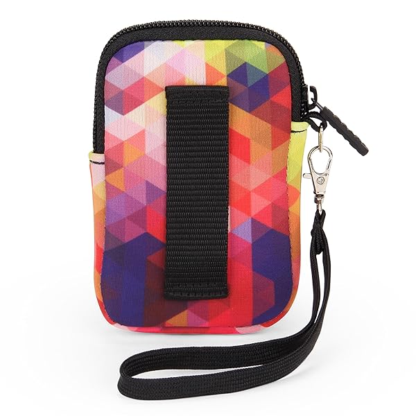 USA Gear USA Gear MP3 Player Case for iPod Nano & More - Fits Earbuds, Cables, Memory Card - Geometric Design with Wrist Strap & Belt Loop - View 4 of 10