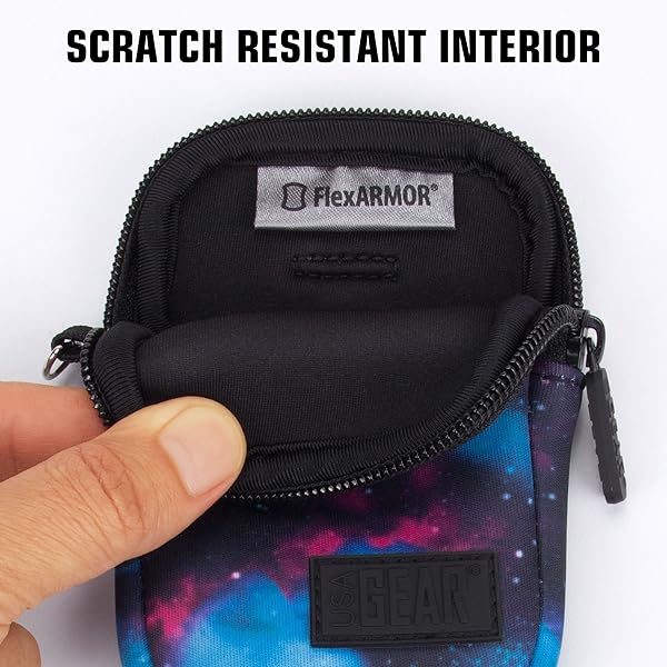 USA Gear USA Gear MP3 Player Case for iPod Nano & More - Fits Earbuds, Cables, Memory Card - Durable with Wrist Strap & Belt Loop - View 4 of 9