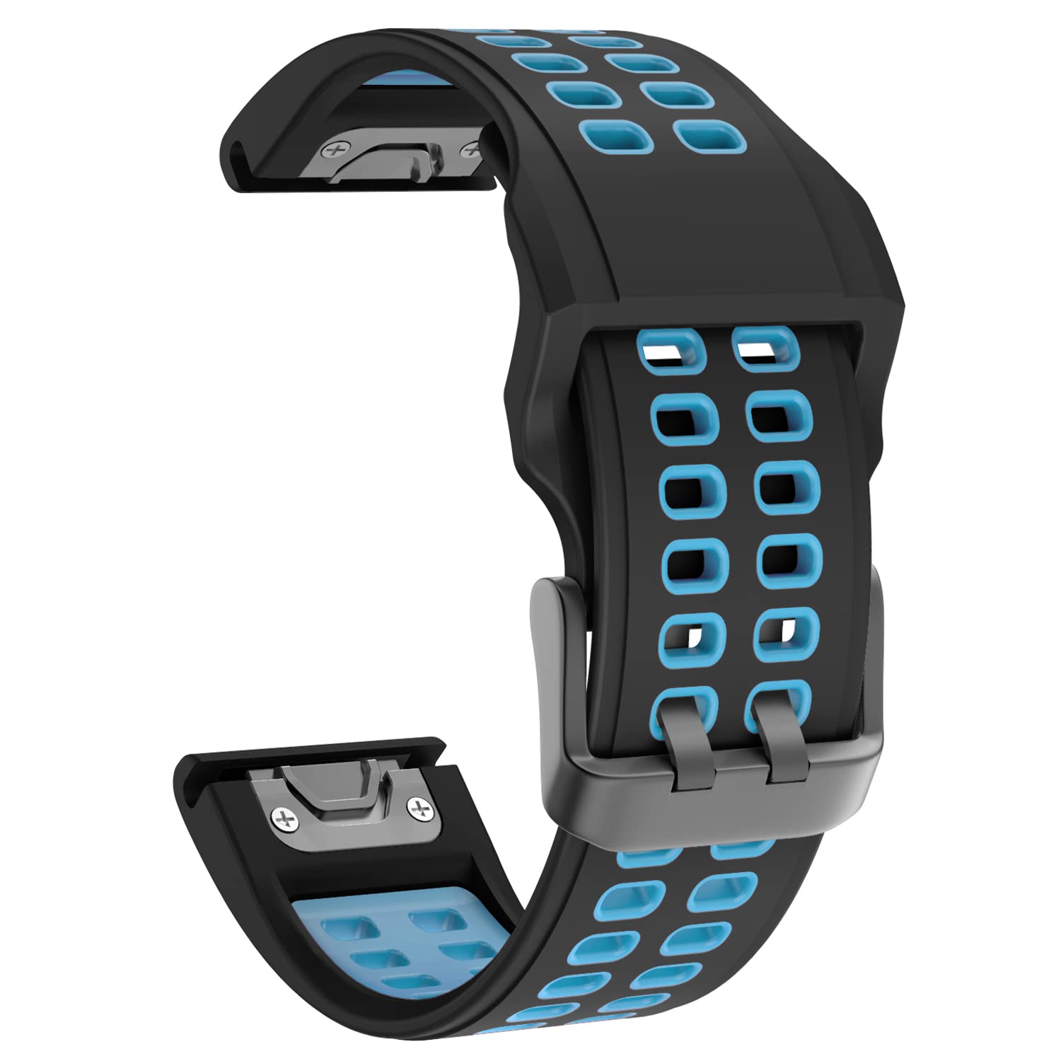 OVERSTEP OVERSTEP Garmin Fenix 7X Bands 26mm Quick Release Silicone Strap for Fenix 6X 5X 3 Smartwatch Army Green Black - View 2 of 9