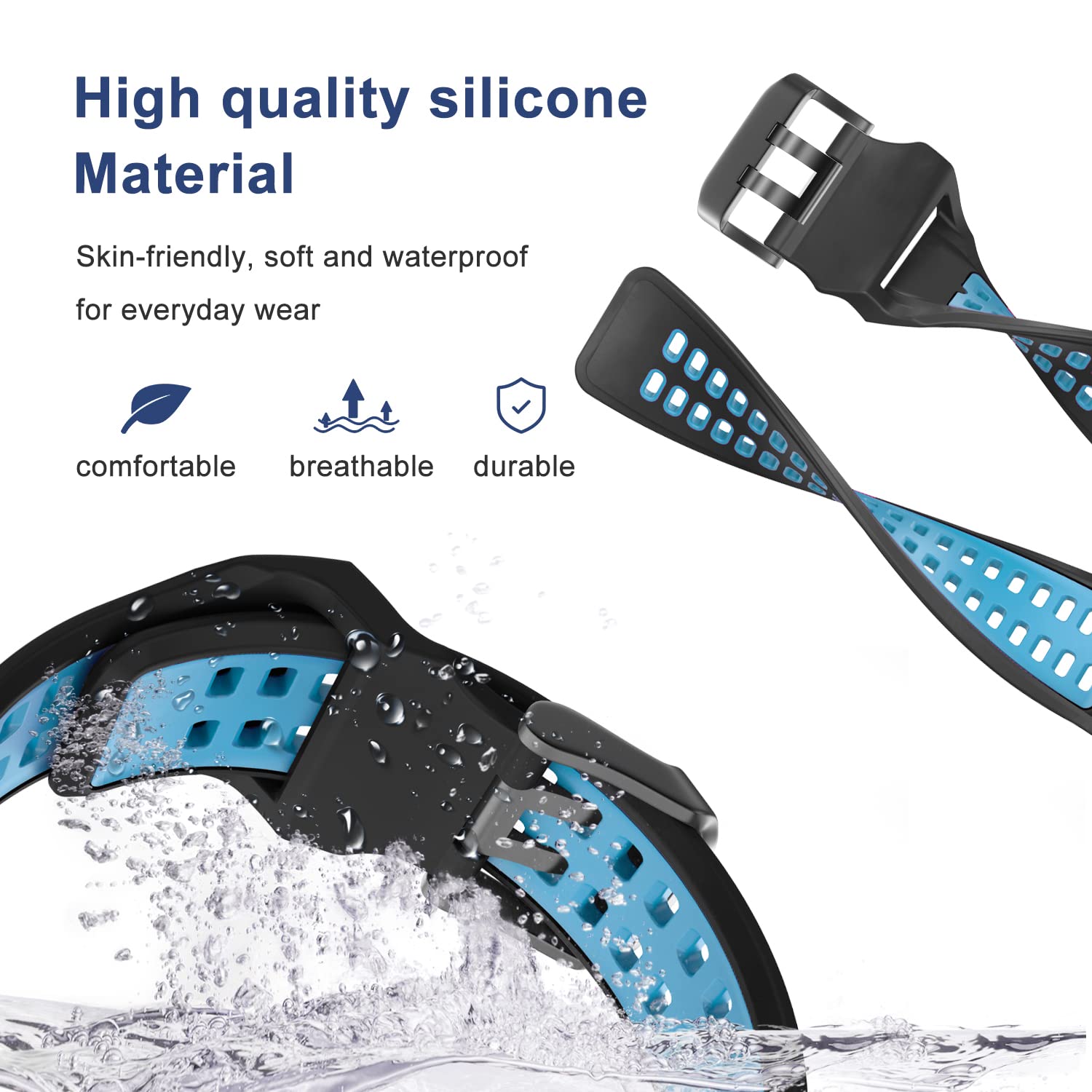 OVERSTEP OVERSTEP Garmin Fenix 7X Bands 26mm Quick Release Silicone Strap for Fenix 6X 5X 3 Smartwatch Army Green Black - View 4 of 9