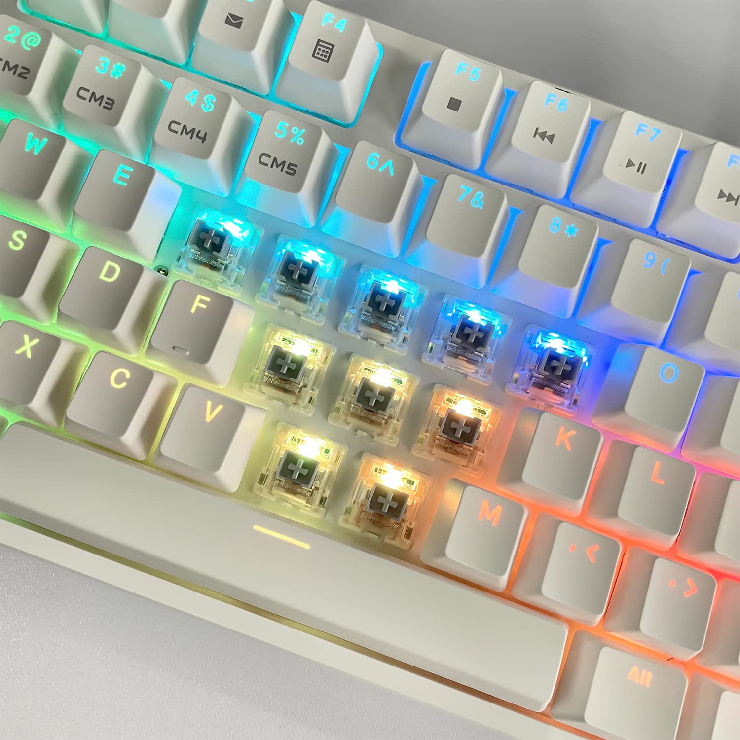 kutethy Gateron G Silver Pro Pre-lubed 3pin RGB SMD Linear Dust-Proof Switches for Gaming Mechanical Keyboards 108 Pcs - View 7 of 7