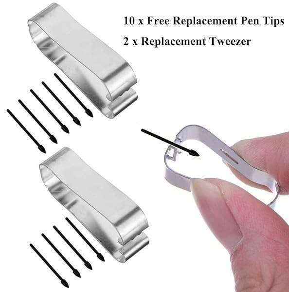 Bestdealing 2 Pack Replacement Stylus Tips for Samsung S21 Ultra, S7, S6 Lite, S8 & S22 Ultra with Tweezer - Perfect Pen Nib Upgrade! - View 3 of 8