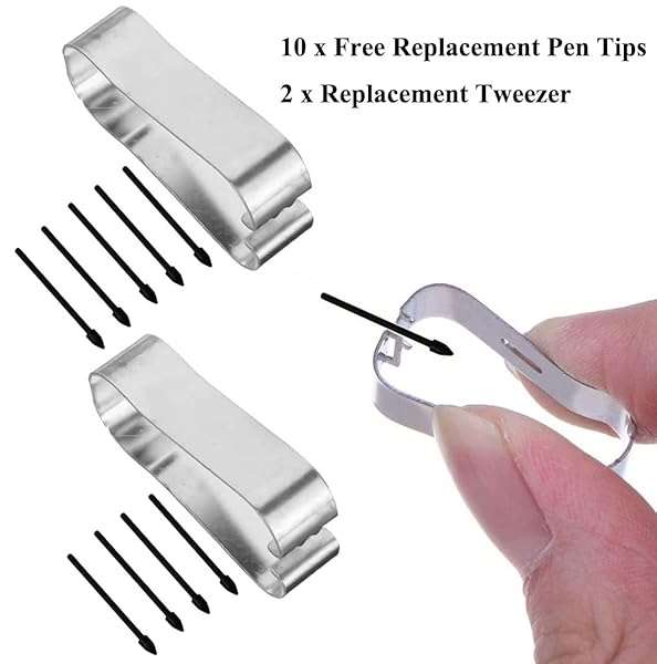 Bestdealing 2 Pack Galaxy S22 Ultra Stylus Pen Tips Replacement - Nib & Tweezer for SM-S908 5G (Black) - View 7 of 8