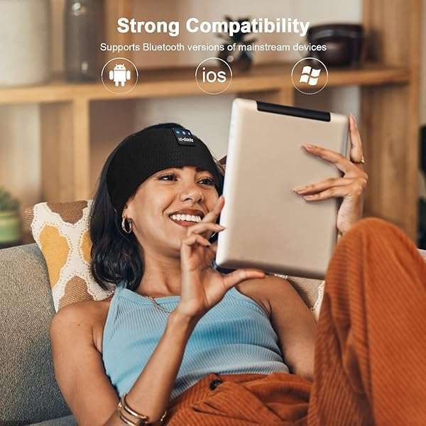LC-dolida LC-dolida Bluetooth Sleep Headphones: Comfortable Wireless Headband for Side Sleepers - Perfect Gift for All Ages! - View 6 of 11