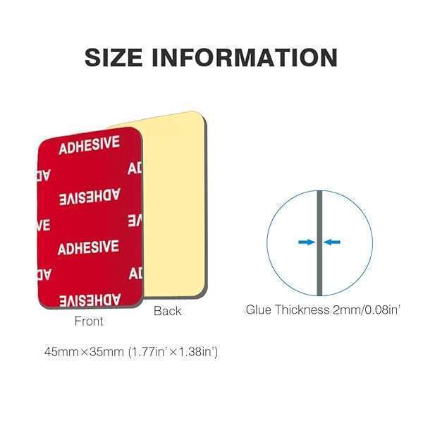 VIIMAKE VIIMAKE 8pcs 3M Sticky Adhesive Pads for GoPro - Curved & Flat Mount Replacement Kits for Hero 10, 9, 8, 7, 6 & Action Cameras - View 4 of 8