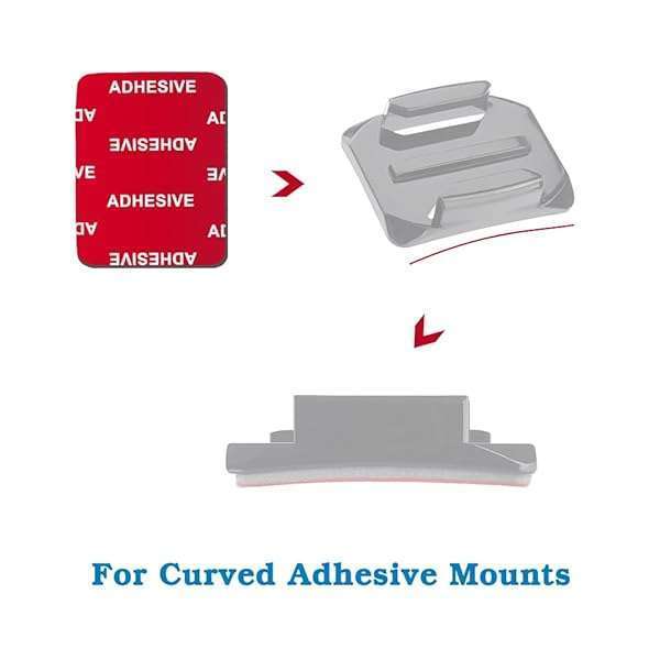 VIIMAKE VIIMAKE 8pcs 3M Sticky Adhesive Pads for GoPro - Curved & Flat Mount Replacement Kits for Hero 10, 9, 8, 7, 6 & Action Cameras - View 5 of 8