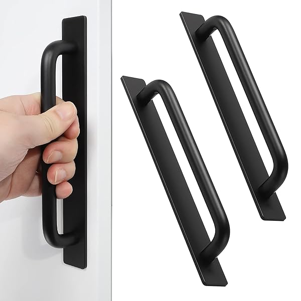 Young Dance Young Dance Self-Stick Instant Cabinet Drawer Pulls 2pcs Aluminum Alloy Handles with Adhesive for Kitchen Cabinet Drawer and Closet Black 8.35 inch