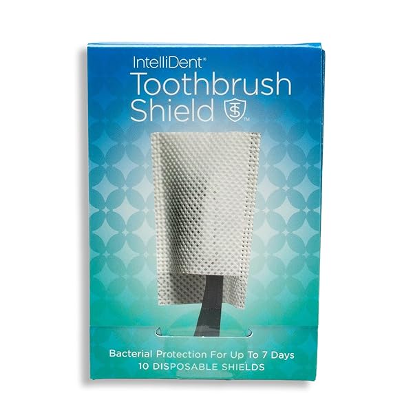 Intellident Intellident Toothbrush Shields Pack of 10 Quick-Drying Disposable Head Cover Caps Ideal for Travel Home and Office Use