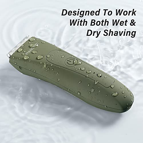 MANSPOT Manspot Manscape Pubic Hair Trimmer for Men and Women Waterproof Electric Shaver with Hypoallergenic Blades for Safe Groin Grooming - View 8 of 9