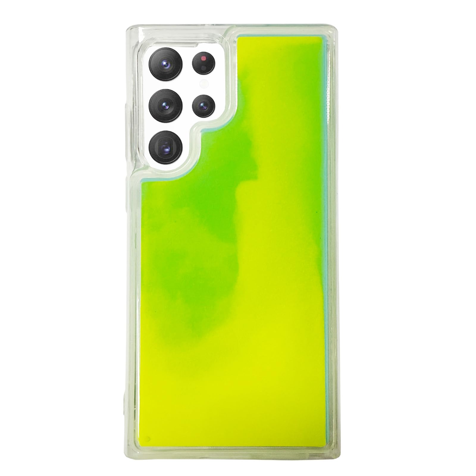 Yatchen Yatchen Liquid Fluorescent Case for Samsung Galaxy S22 Ultra Soft TPU Luminous Shockproof Clear Back Cover Green - View 7 of 7