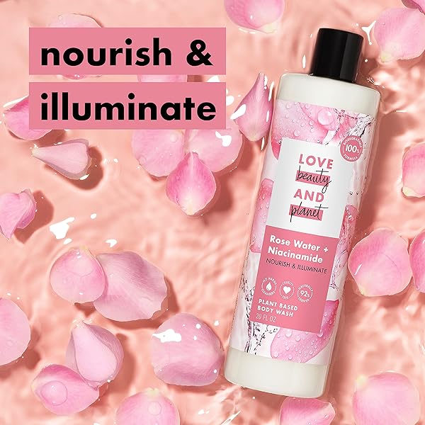 Love Beauty And Planet Love Beauty and Planet Plant-Based Body Wash: Nourish Skin with Rose Water & Niacinamide - 100% Biodegradable 20 fl oz - View 5 of 11