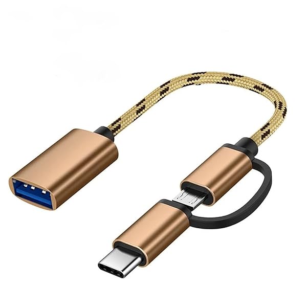 Sokelinn-six Sokelinn Six USB Type C to Micro USB Adapter - 2 in 1 Gold Connector for Fast Charging & Data Transfer