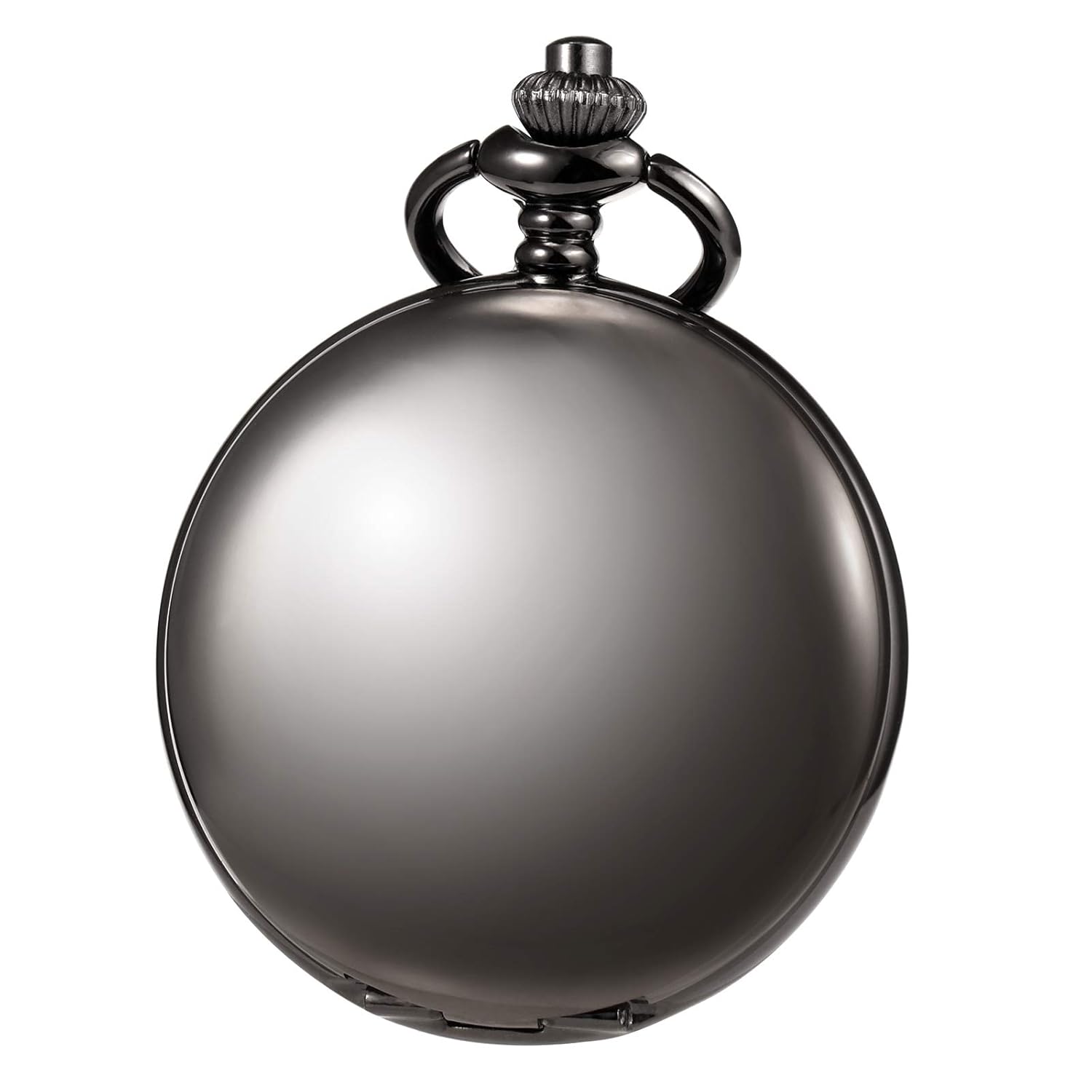 TREEWETO TREEWETO Men's Mechanical Pocket Watch Vintage Steampunk Black Double Case Blue Roman Numerals Fob Watch with Chain Box for Men and Women - View 2 of 8