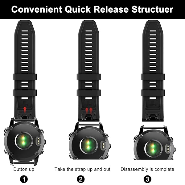 OVERSTEP OVERSTEP Fenix 7 Watch Band Soft Silicone 22mm Strap for Garmin Fenix 5 5 Plus 6 6 Pro Smartwatch Black - View 8 of 9