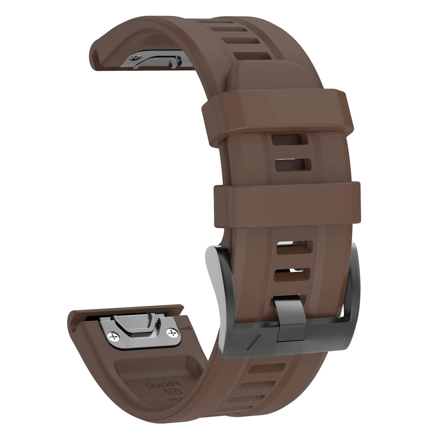 OVERSTEP OVERSTEP Fenix 7 Watch Band Soft Silicone 22mm Strap for Garmin Fenix 5 5 Plus 6 6 Pro Smartwatch Brown - View 2 of 9